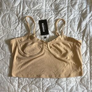 Tan Crop Top